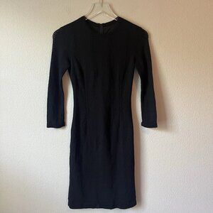 Rag & Bone Black Long Sleeve Knit Mini Dress Size 0